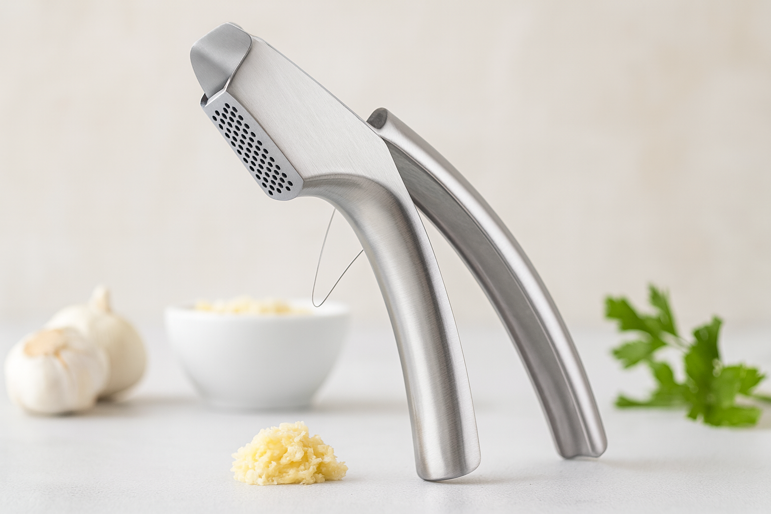 Alpha Grillers Stainless Steel Garlic Press